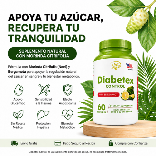 DIABETEX — Antidiabético & Regulador de Azúcar (60 Cápsulas)
